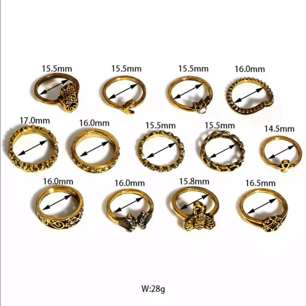 {LEAH} boho Fatima Elephant ring bundle - Picture 3 of 8